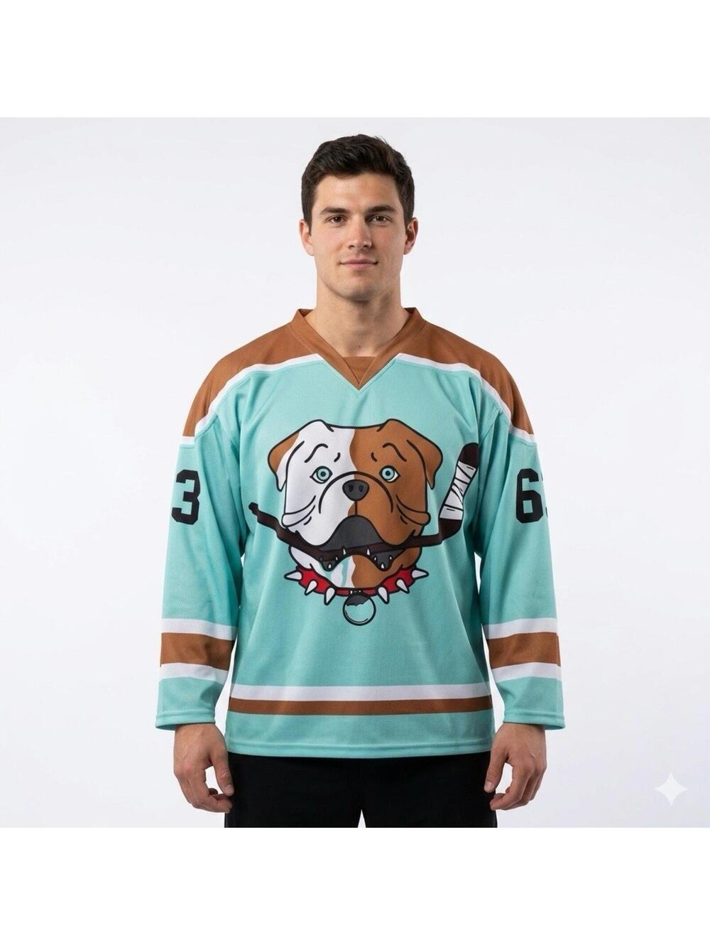 Shoresy Sudbury Blue Bulldogs Hockey Jersey Adult XL TronX Senior Fan Goalie